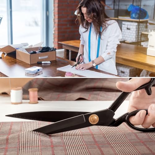 8-Inch Heavy Duty Fabric Scissors - Professional Sewing Shears for Leather & Crafting