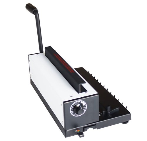 INTBUYING All Steel Metal Base Wire Coil Binding Machine 34Holes 3:1 Square Punching-Binding Machine Binding Iron Ring Machine 120 Sheets Binding Capacity#TD1200 Machine a Cahier Spirale