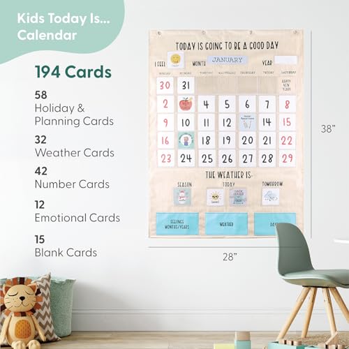 The Peanutshell Learning Calendar Wall Chart for Classroom & Homeschool Kids