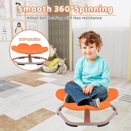 Kids Sensory Swivel Chair, Autism Spinning Chair for Kids, Wobble Seat for Training Body Coordination (Blue1)