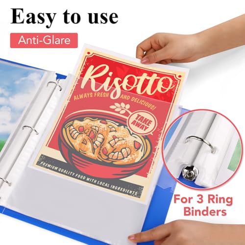 ZENOWICK 500 Pack Sheet Protectors 8.5 x 11 Clear for 3 Ring Binders, Acid-Free, Durable