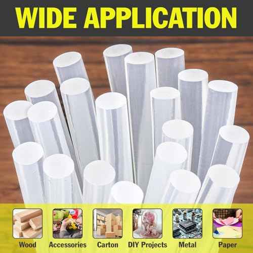 600 Pack Mini Hot Glue Sticks, 4" Long x 0.27" Diameter Glue Sticks for Mini Glue Guns, Multipurpose for Wood, Metal, Glass, Plastic, Floral, Fabric, Leather, Foam, Floral