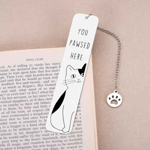Cat Lover Gifts for Women Men, Cute Bookmarks for Women Girls, Stocking Stuffers for Teens, Cat Gifts, Birthday Gifts for Cat Lovers, Reading Accessories for Book Lovers, Bookish Gifts for Book Club
