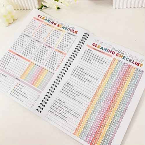 Cleaning Planner, Cleaning Schedule and Checklist Organizer, Daily Weekly Monthly Household Cleaning Planner, Chore Chart Notebook for Home, Family Cleaning Tasks, DIY Home Improvement, Editable Template
