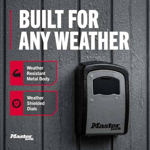 Master Lock 5-Key Combination Safe with Standard Dial - Black/Silver, 4.75 x 3.25 x 1.5 inches