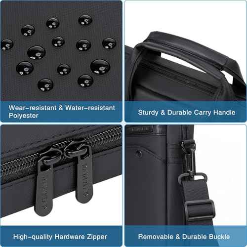 RAINYEAR 15.6 Inch Laptop Bag Laptop Shoulder Bag for Men, Expandable Waterproof Laptop Messenger Bag Large Capacity Computer Laptop Briefcase with Pockets for Travel Business Work Office, Black