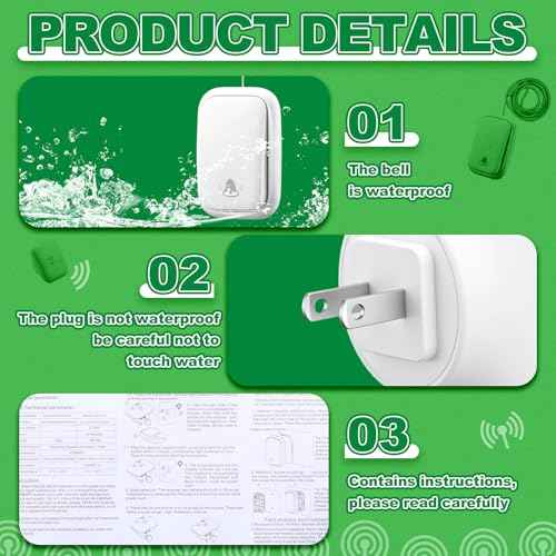 4 Set Wireless Caregiver Pager Wireless Call Button Nurse Alert System 500+ Feet 4 Set Transmitters Plug in Receivers for Elderly Patients Disabled Call Bell Operating Range