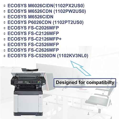 1 Pack TK-592C 1T02KVCUS0 Cyan Toner Cartridge High Yield Compatible TK-592C TK592C Replacement for Kyocera Ecosys M6026cidn M6526cdn P6026cdn FS-C2026MFP FS-C2126MFP FS-C2526MFP FS-C5250DN Printer