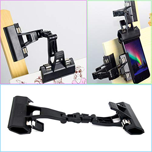 Black Adjustable Foldable Twistable Copy Holder Clip for Easel and Desk – Pack of 2