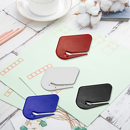 4 Pack Stainless Steel Envelope Openers - Compact Mail & Letter Slitters for Office & Home