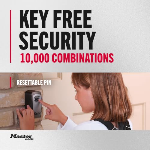 Master Lock 5-Key Combination Safe with Standard Dial - Black/Silver, 4.75 x 3.25 x 1.5 inches