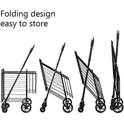 ReunionG Outdoor Utility Cart Wagon, Black, 12" x 12" x 12"