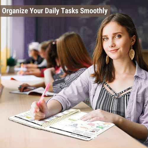 2026 Planner, Weekly and Monthly Planner for Women, January 2026 - December 2026, Hardcover 2026 Calendar Planner Book with Tabs, Inner Pocket, Spiral Bound, Perfect for Office Home School Supplies - A5 (6.3" x 8.5"), Petals