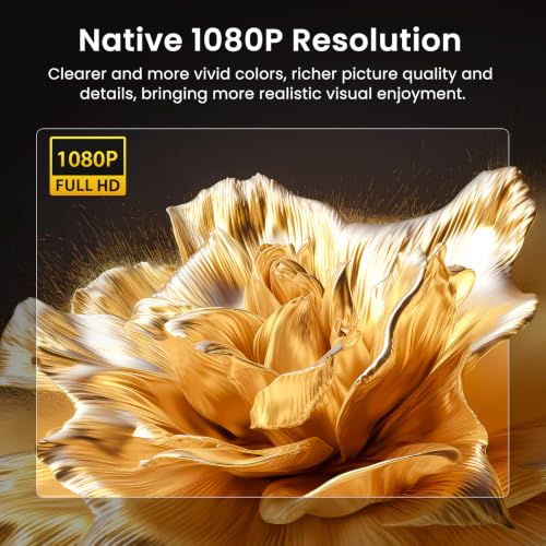 HAPPRUN Native 1080P Bluetooth Portable Projector - Standard