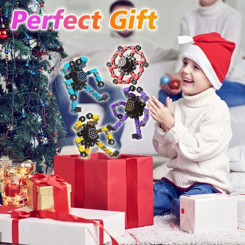 Transformable Fidget Spinners 32 Pcs for Kids and Adults Stress Relief Sensory Toys for Boys and Girls Fidget Toy Classroom Party Favors for Kids 4-8 8-12, Goodie Bag Stocking Stuffers Gifts