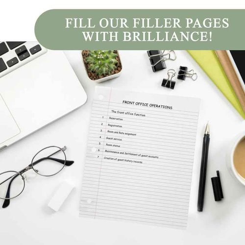 THREE LEAF 100 SHEETS WIDE RULED FILLER PAPER, PACK OF 36, LOOSE-LEAF SHEETS FOR SCHOOL AND OFFICE 100 CT. FILLER PAPER, NOTEBOOK PAPER