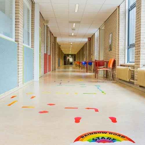 Really Good Stuff Rainbow Sensory Path Decals for Floor & Wall - Deluxe Sensory Kit (159 Decals) - Rainbow Stickers for Classroom - Teacher Essentials and Must Haves.