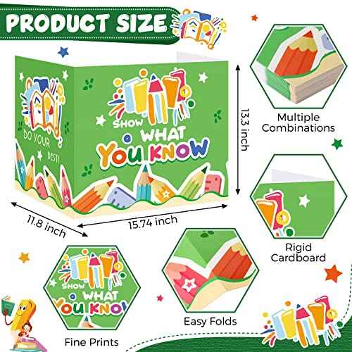 36 Pcs Desk Dividers Privacy Boards for Student Classroom Privacy Folders for Student Desks Study Carrels Reduces Distractions for School Tests, 15.76 x 13.3 x 11.8 inches(What You Know)