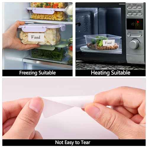 2000 Pcs Removable Freezer Labels, 1" x 2" Blank Label Stickers with Perforation Line Waterproof Oil Resistant Sticker Labels for Food Containers Jars Bottle