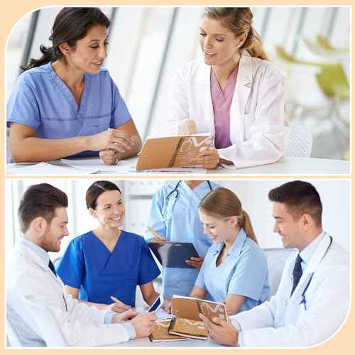 Jetec 24 Set 2025 Nurse Practitioner Week Gifts Bulk Nursing Appreciation Kraft Spiral Notebooks with Sticky Notes Pens for Women Men Medical Staff Healthcare Coworker Office Supplies (Nurse Style)
