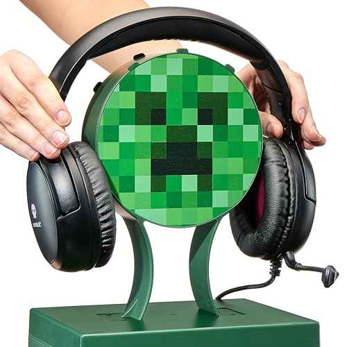 Numskull Official Minecraft Gaming Accessory Locker & Storage Stand ? Holds 10 Games/DVDs, 4 Controllers, Headset, and Accessories ? Durable & Compact Organizer ? Official Minecraft Merchandise