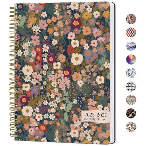Monthly Planner 2025-2027, 2 Year Months Planner Calendar 2025-2027, July 2025 - June 2027, 7" x 10", 25-27 Monthly Calendar Planner, Perfect for School Office Home Planning - Garden