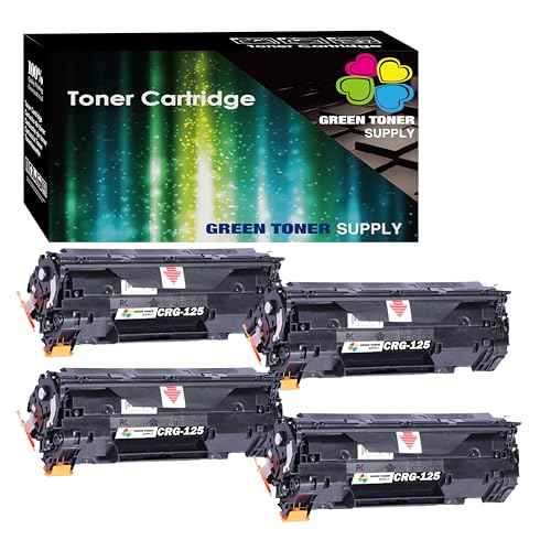 Compatible Replacement for Canon 125 CRG-125 3484B001 Toner Cartridge (Black 4PK) to ImageCLASS MF3010 LBP6000 LBP6030w Toner Printer