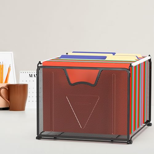 Simple Houseware Mesh Hanging File Folder Organizer Black - 1 Pack