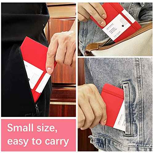 Coopay 12 Pack Pocket Notebook Journals Bulk, 3.5" x 5.5", 160 Lined Pages, A6 Mini Notepad Hardcover leather Journal with 100GSM Thick Paper, Small Notebooks for Writing Work Men Women (6 Colors)