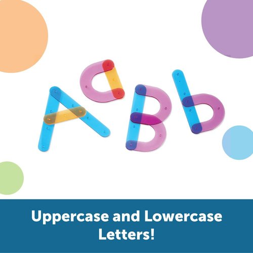 Learning Resources Letter Construction, Homeschool, School Activity Set, Play School, 60 Pieces, Ages 3+