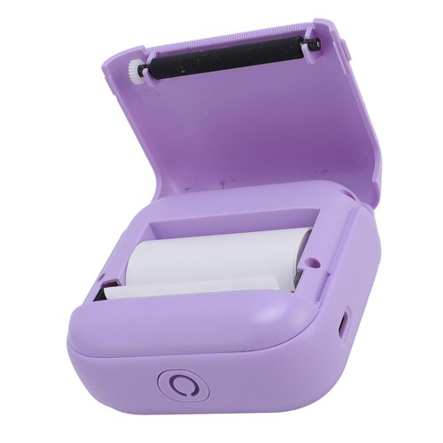 Zunate BT Thermal Shipping Label Printer, Label Printer for Small Business,203dpi Portable Pocket Printer, Small Thermal Printer for Bill Photo Memo (Purpl)