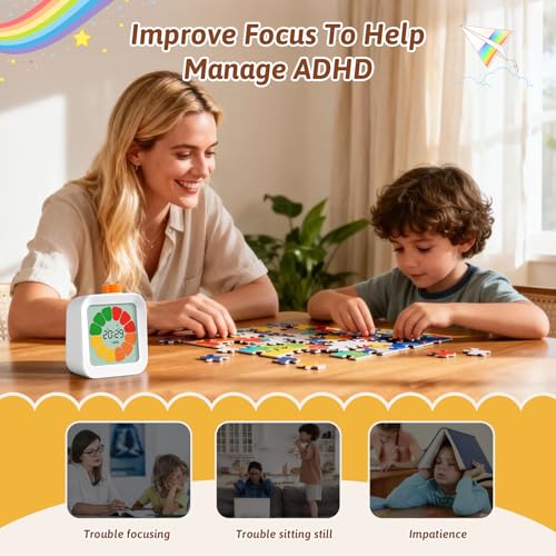 EooCoo Timers for Classroom, Visual Timer for Kids and Adults, 99 Minute Digital Timers Classroom Must Haves, ADHD Tools Countdown Timer, College School Supplies, Office Desk Accessories