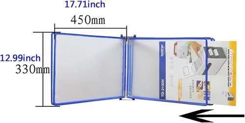 EliteBloom Wall Organiser Board,Catalog Display Rack, Wall Mounted A3 Poster Flip Book Display,Wall-Mounted Loose-Leaf Transparent Page Display Stand 45×33×10CM,N