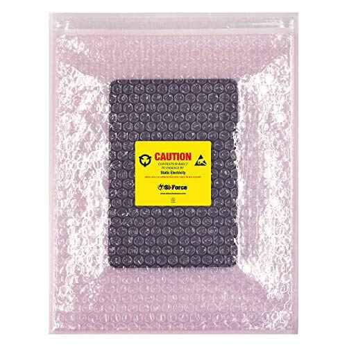 Anti Static Bubble Bags, Resealable Static Shielding Bag, Reusable for Sensitive Electronic Components (X-Large Qty 10, Pink)