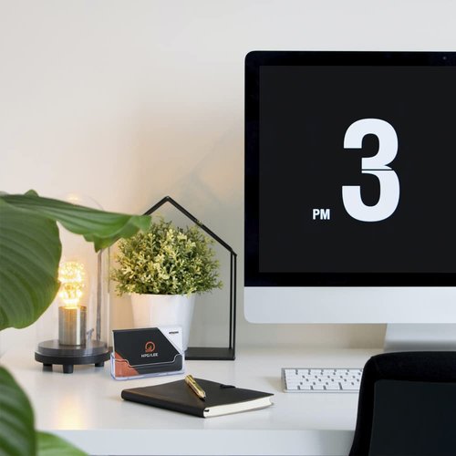 vrupin 16 Pack Business Card Holder for Desk,Clear Acrylic Business Card Stand Plastic Desktop Business Card Display Holders Office for Exhibition, Home & Office