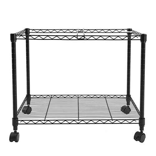 Finnhomy Premium 1-Tier Metal Rolling File Cart for Letter Size and Legal Size Folder, Black