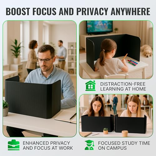 24 Pack Privacy Folders for Students - Desk Dividers for Students Privacy Boards - Privacy Shields for Student Desks - Testing Dividers for Classroom Privacy Folders - Test Dividers for Student Desks