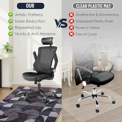 Office Chair Mat,36¡±x48¡±Desk Chair Mats,Stable Chair Mat for Hardwood Floors,Office Rug with Anti-Slip Backing,Low Pile Floor Mat for Offices Chair Easy to Clean,Modern Computer Chair Mats in Offices