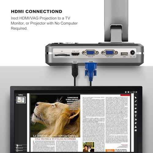 JOYUSING WIFI/USB/VGA/HDMI Four Mode 8MP Wireless Document Camera with 7200mAh Battery for Teachers, Mac, Windows, Chrome Compatible, Online Teaching, Distance Learning and Web Conferencing