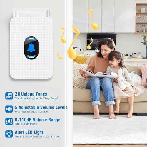Daytech Caregiver Pager Call Button for Elderly Nurse Alert System for Seniors Patient Disabled at Home/Hospital/Clinic/Nursing Home 2 Emergency Button 2 Plugin Receivers