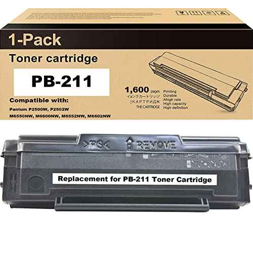 Generic Replacement for PB-211 PB-211 EV Toner for M6550 M6550N M6550W M6552NW M6600 M6600N M6600W P2207 P2500 P2500NW P2500W P2502w Printer(Black 1-Pack)(NOT OEM)(Package may vary)