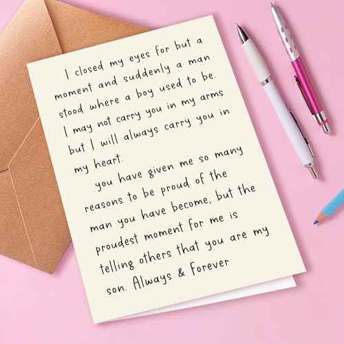 Birthday Card for Son Adult, Happy Birthday Card for Son, Birthday Gift Card from Mom | Dad, Gifts for Boy, Birthday Gifts for Boy, Decorations for Him