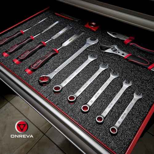 ONREVA Tool Box Foam, 1PC 48x24x1 inch, Foam Inserts for Cases, Polyethylene Storage Sheets for Toolbox Hard Case, Tool Shadow Insert, Kaizen Organizer Sheet