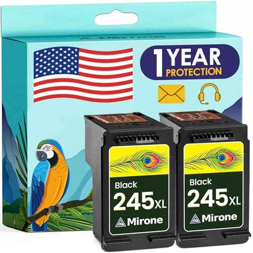 Mirone Compatible Ink Cartridges Replacement for Canon Ink Cartridges 245 245xl for Canon Pixma MG2522 mx490 Printer 245 XL 243 PG ts3322 (2bk)