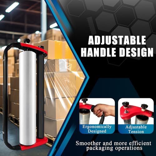 Ergonomic Stretch Film Dispenser - Reduces Operator Fatigue, Shrink