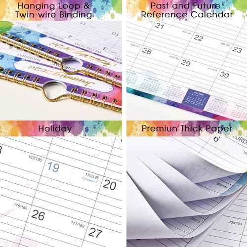 2026 Calendar - 2026 Wall Calendar 12 Months, from Jan.2026 - Dec.2026, Calendar 2026, Monthly Calendar with Julian Date, 11 x 8.5 in, Twin-Wire Binding, Great for Hanging on The Wall, Color Design