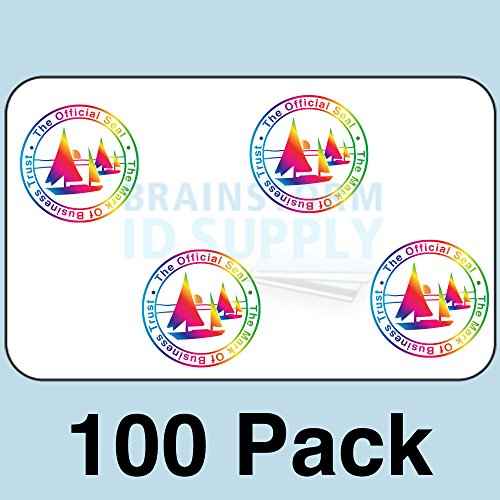 100 Mark of Business Hologram Self Stick ID Overlays (with UV Eagle)