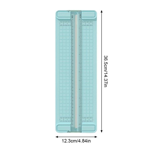 4-in-1 Bidirectional Paper Cutter, Portable Paper Photo Trimme, Paper Cutter for Craft with Straight Line, Dotted Line, Wavy, Crease Blade Head, Multi-Function Scrapbooking Tool for Craft Projects