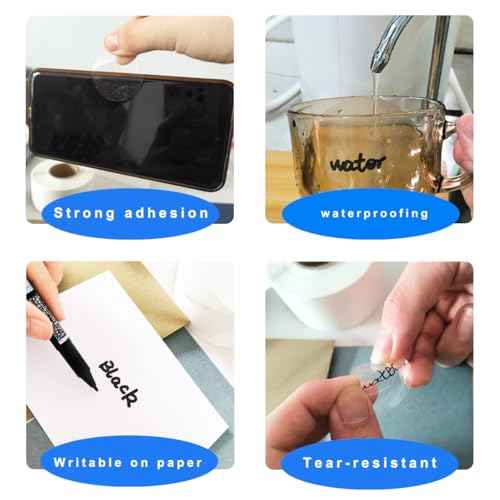 1000 Pcs Clear Round Stickers, 1-in Waterproof Clear Circle Sticker Transparent Self Adhesive Envelope Seal Sticker Labels for Gift Packaging, Mail,Boxes