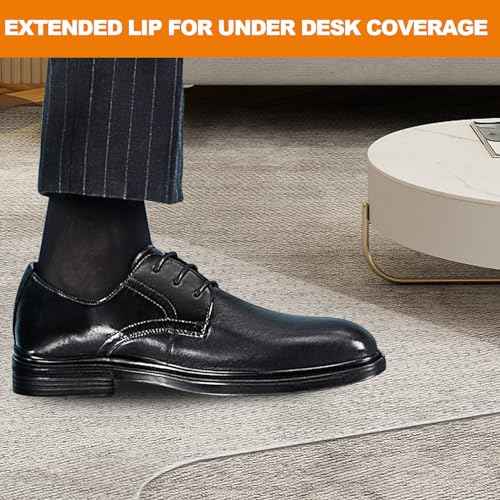 Thickened Chair Mat for Carpet- Low Pile Carpet Protector for Office Computer Desk Chair. Heavy Duty Desk Chair Mat for Carpeted Floors. Clear. (with Lip, 47.5"X35.5"X0.15¡°)